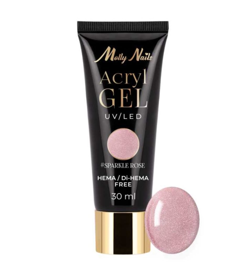 

Mollylac Sparkle Rose Hema/di-hema Free Acrylic Builder Gel, 30 мл