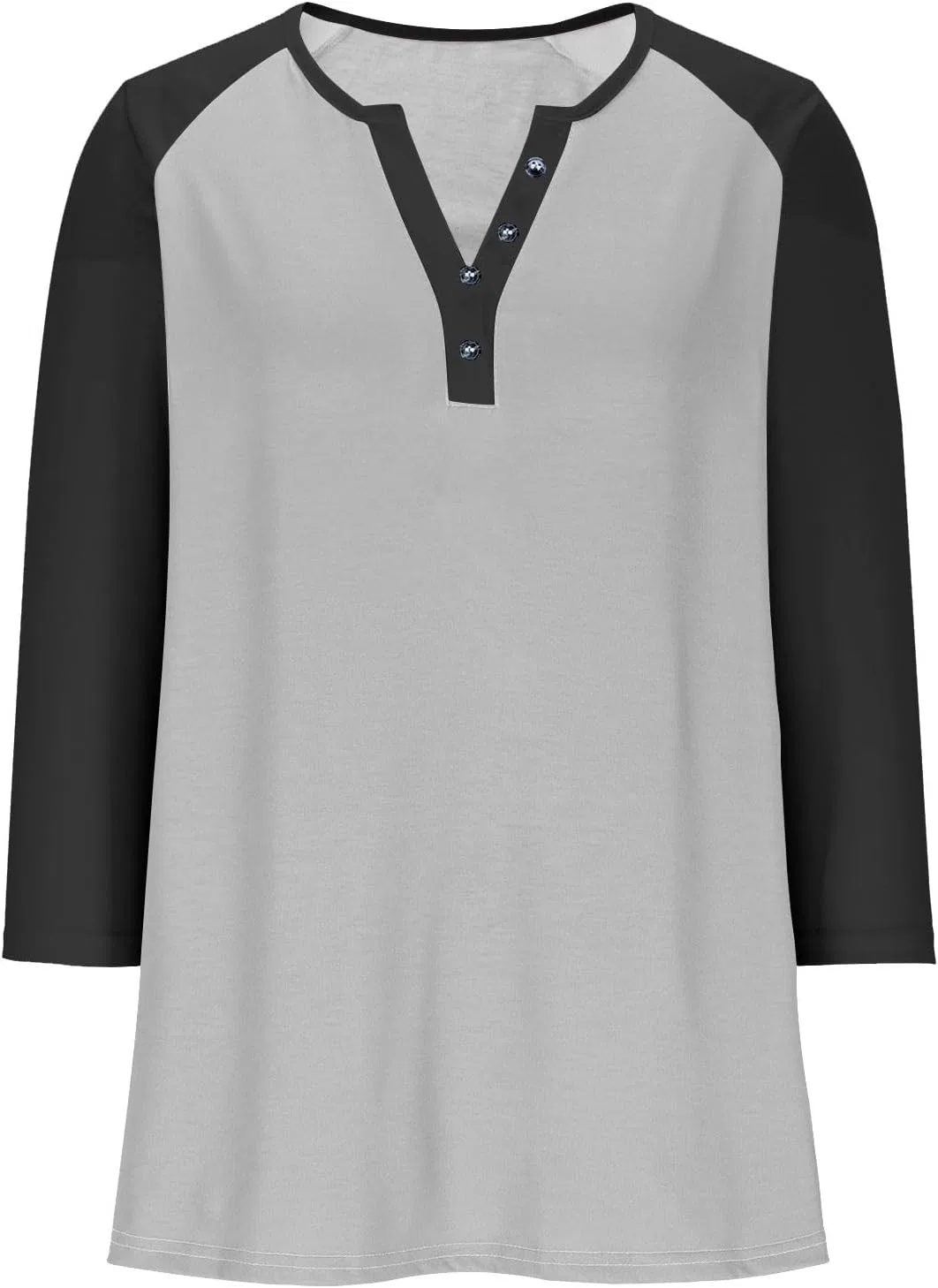 Детская блуза с V-образным вырезом, Zzalalana, цвет Dark Gray — фото 4