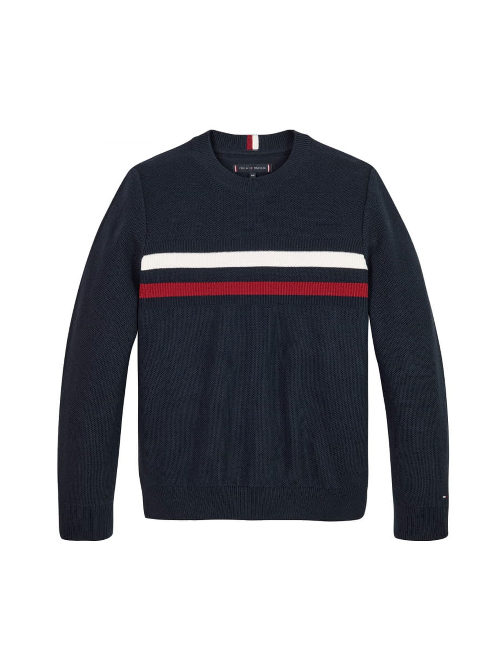 

Свитер hilfiger maglioncino a coste ragazzi Tommy, синий