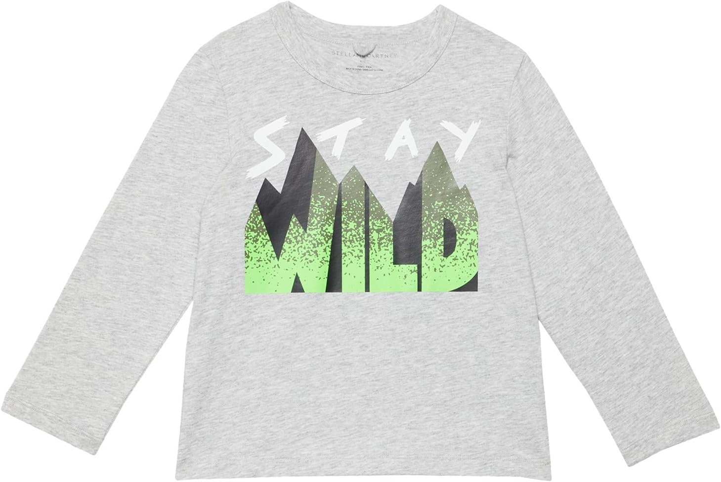 

Футболка Stella Mccartney Long Sleeve Stay Wild Mountain Tee, серый