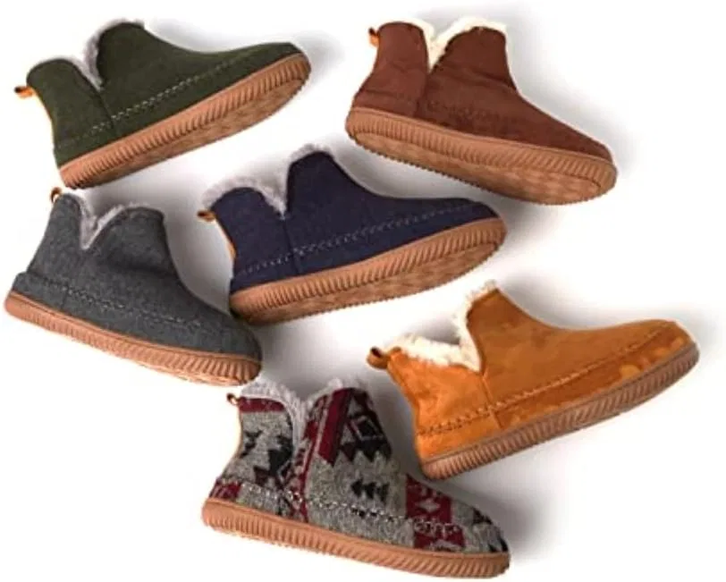 Мужские уютные тапочки Dearfoams Brixen из пеноматериала с эффектом памяти для дома и улицы, для кемпинга в альпийском стиле, Brown Multi — фото 4