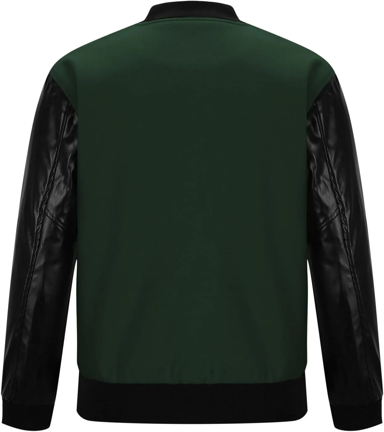 Куртка-ветровка Casual для мужчин Color Block, легкая, с карманом, на молнии, для осени и весны, для активного отдыха Generic, зеленый — фото 4