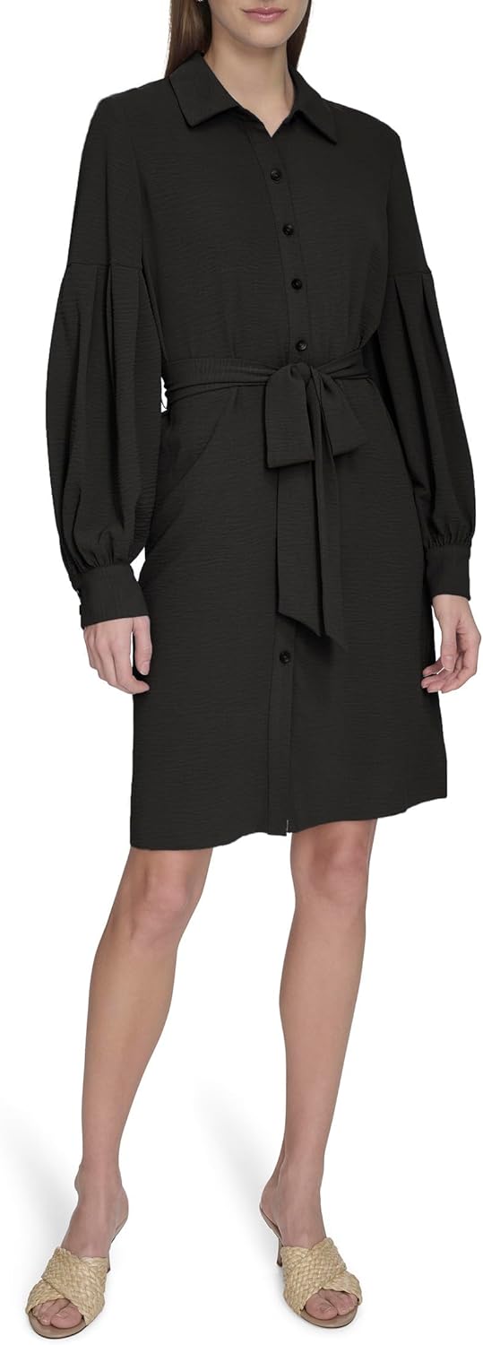 

Женская блузка Calvin Klein Aerowash с завязками на талии, Black