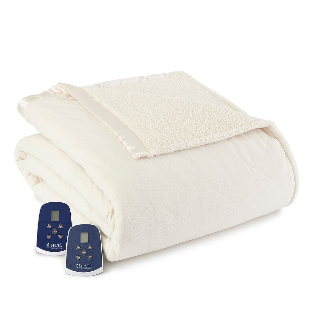 

Одеяло с подогревом из Micro Flannel и Sherpa, цвет Ivory