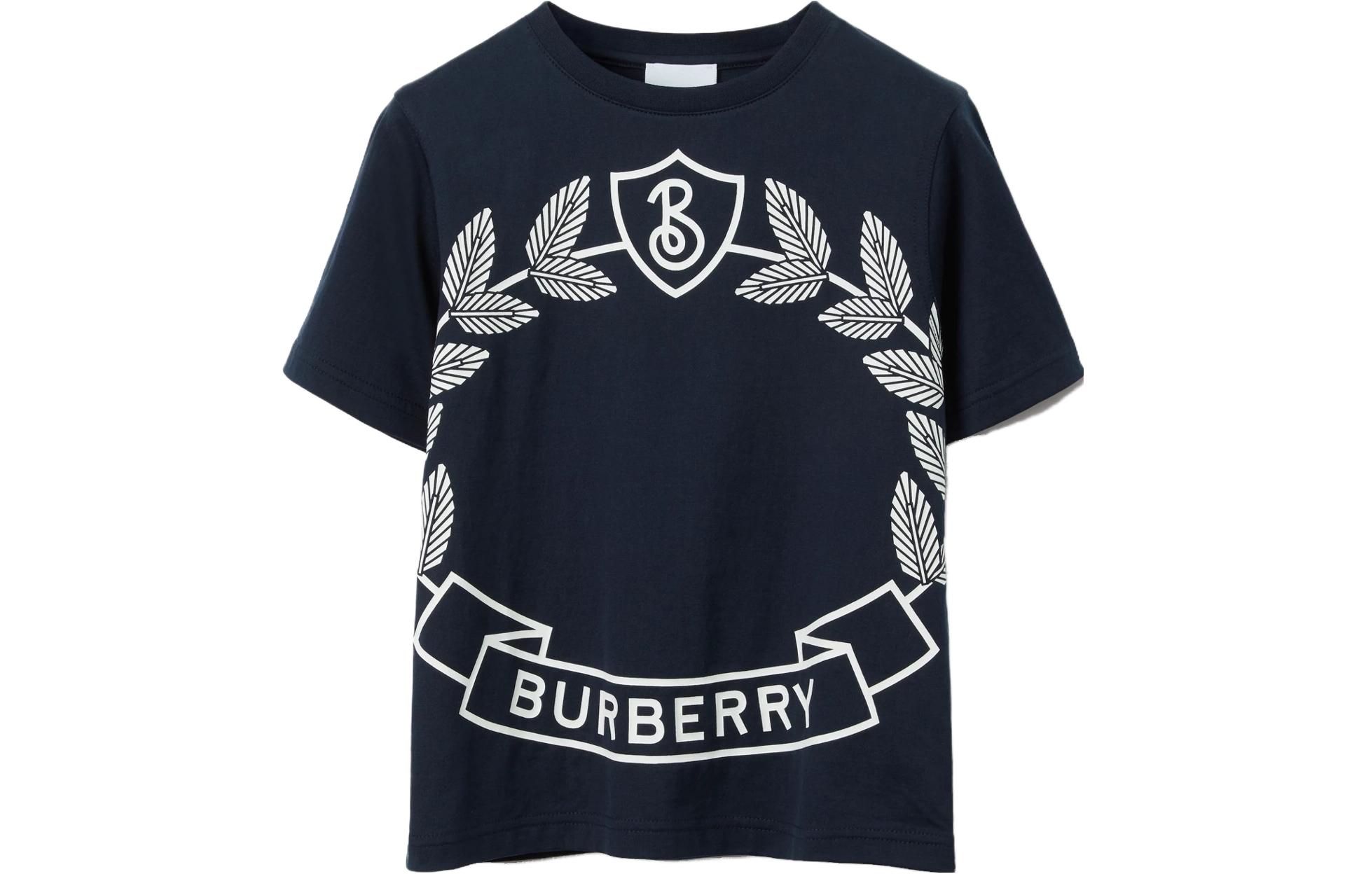 

Футболка детская Burberry, темно-синий / белый