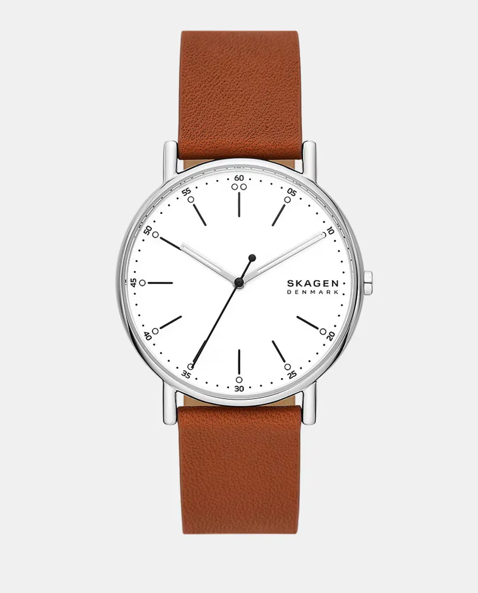 

SKW6903 Коричневые кожаные мужские часы Skagen, коричневый