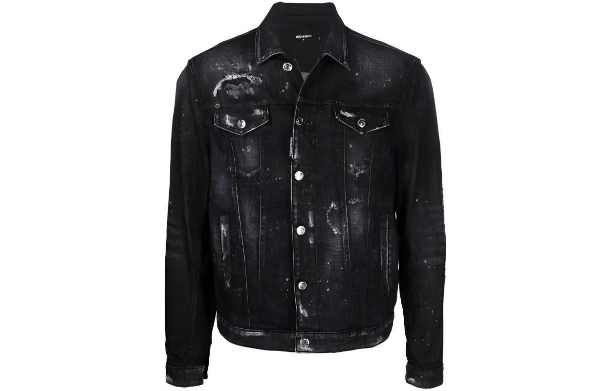 

DSQUARED 2 Джинсовая куртка мужская черная, Black