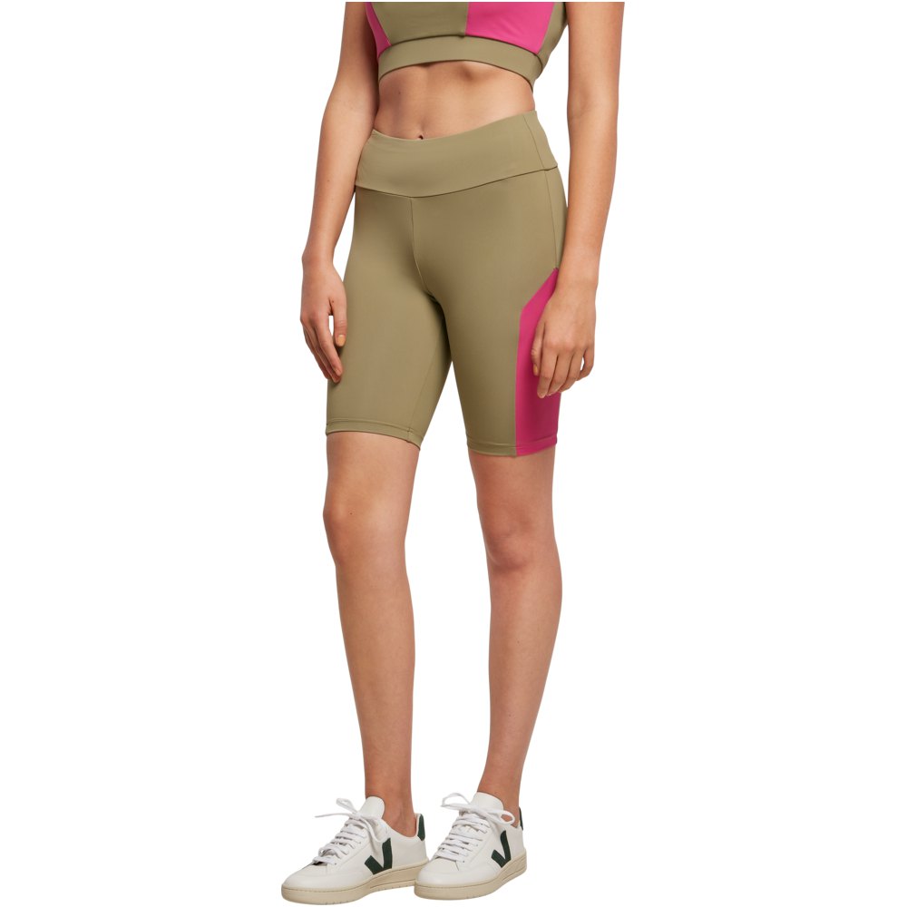 

Леггинсы Urban Classics Color Block Cycle Short, зеленый