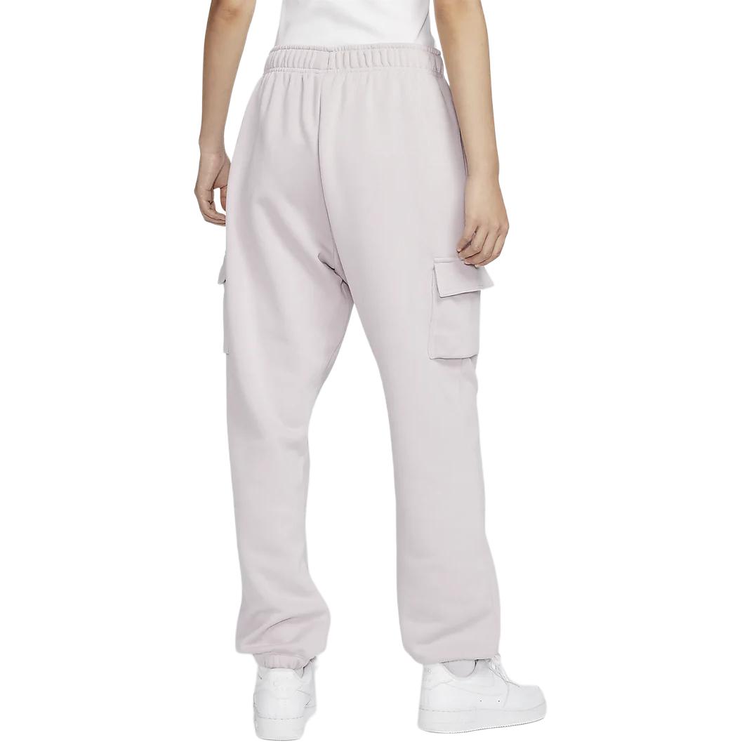 Спортивные брюки Nike Club Fleece вязаные женские серо-фиолетовые/белые — фото 3