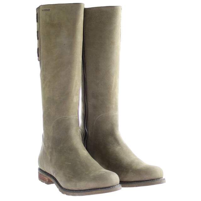 Женские сапоги Ariat Clara h20 высокие кожаные, оливковый — фото 2