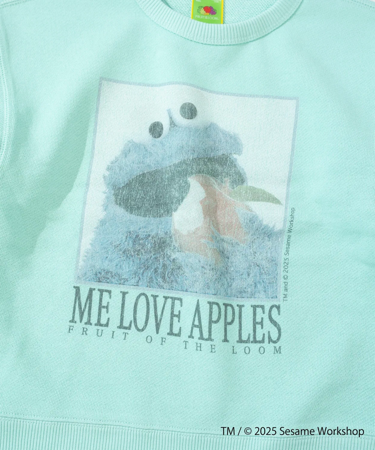 Свитшот детский Fruit of the Loom x Sesame Street с принтом Куки Монстр, фиолетовый — фото 4