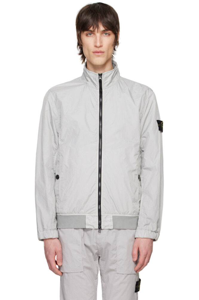 

Куртка R-NY из серой жатой ткани Reps Stone Island
