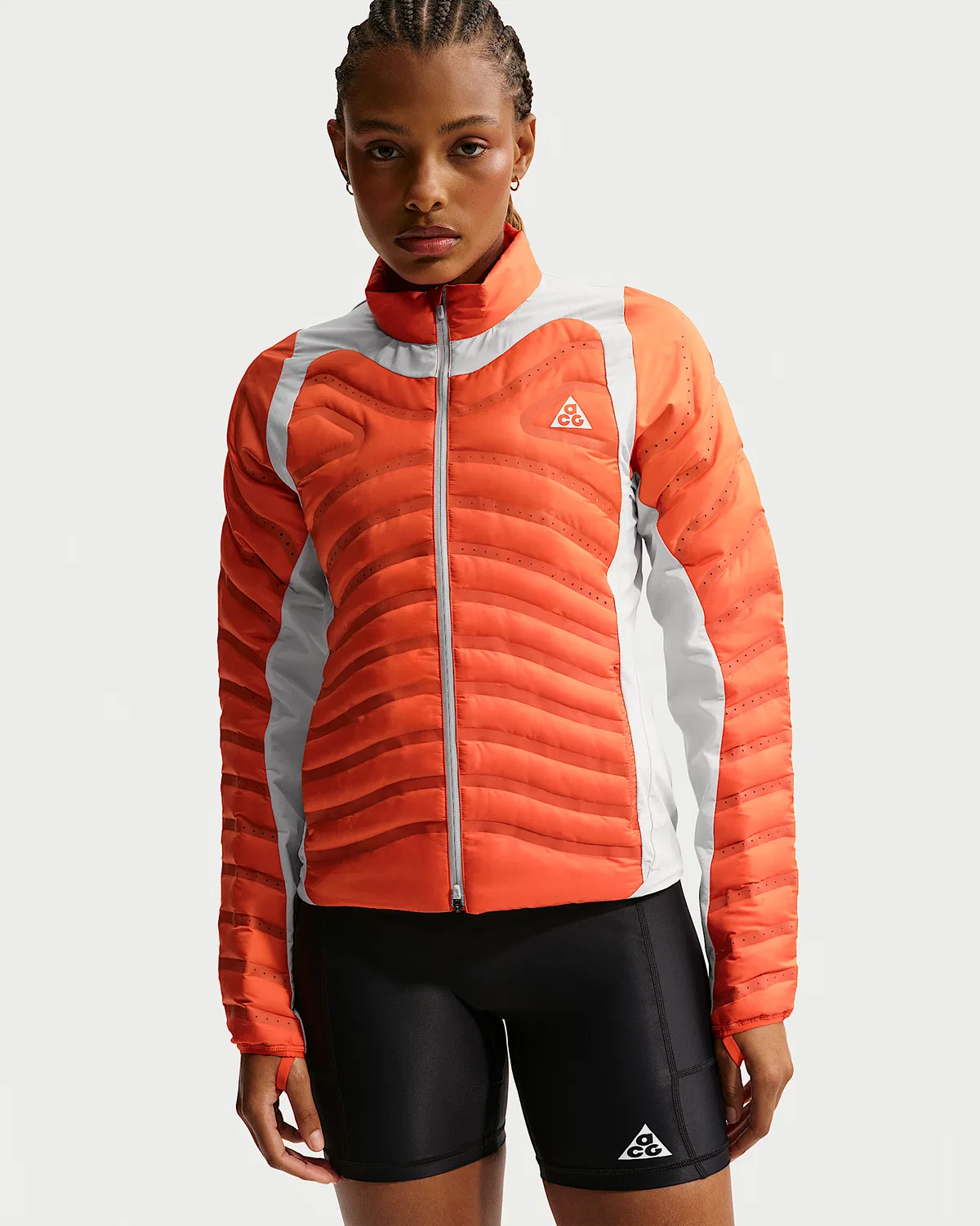 Женская термокуртка для трейлраннинга Nike ACG "Lava Loft" Therma-FIT, Safety Orange/Light Orewood Brown/Cream II/Summit White
