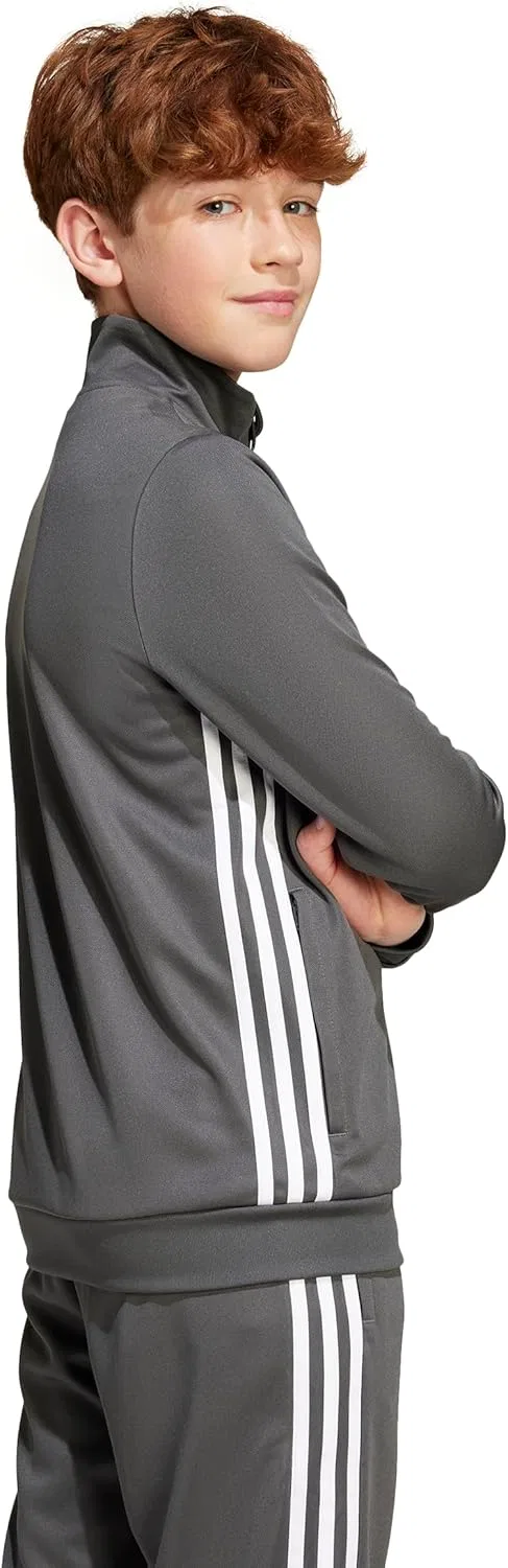 Детская тренировочная куртка adidas Tiro 25 Essentials, серый/белый — фото 2