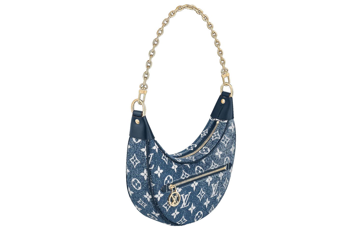 Сумка Loop Baguette из джинсового жаккарда темно-синяя LOUIS VUITTON — фото 3