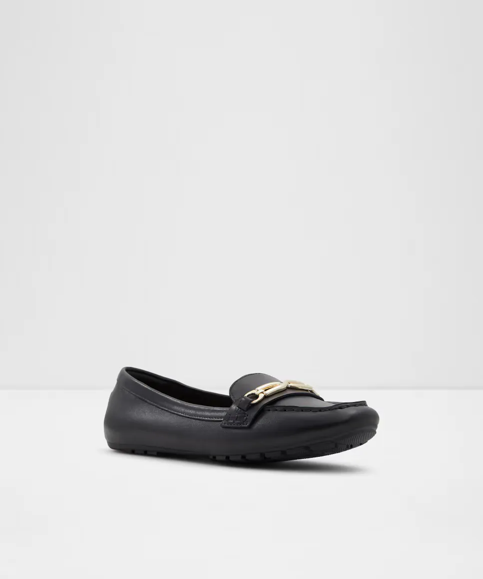 Женские кожаные лоферы с квадратным носком Aldo, черный — фото 4