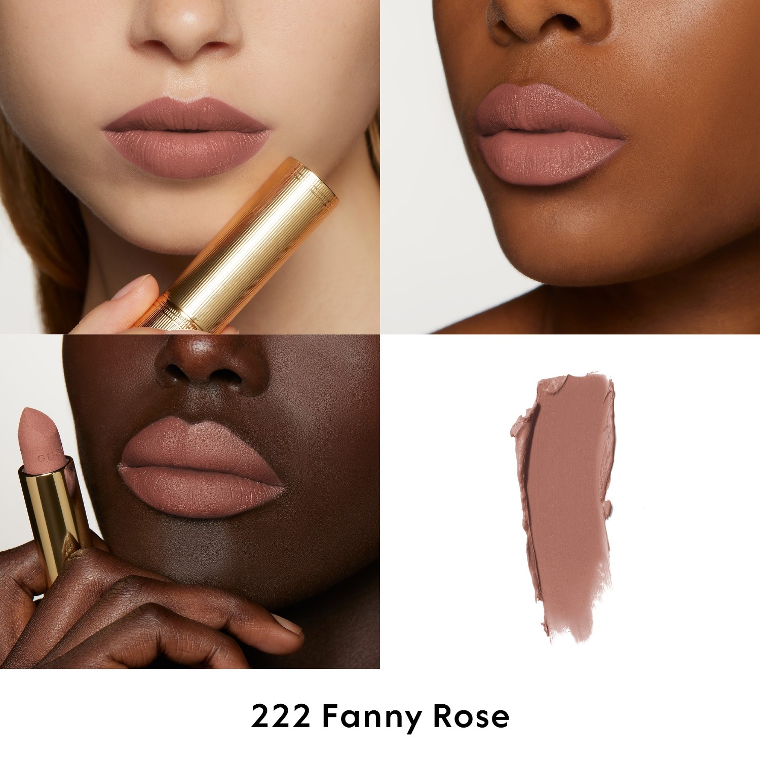 Помада для губ gucci beauty rouge à lèvres mat Gucci, 222 - fanny, вес 3.5 гр. — фото 4