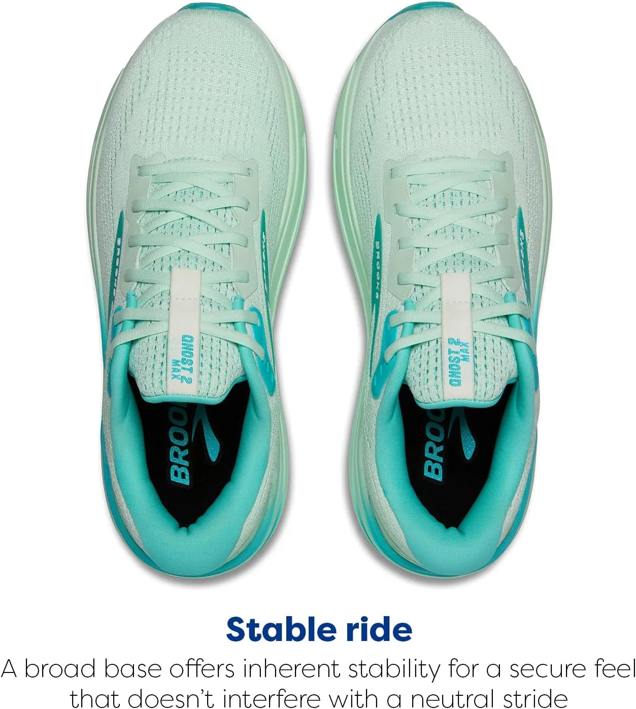 Мужские кроссовки Brooks Ghost Max 2, Honeydew Blue White — фото 4