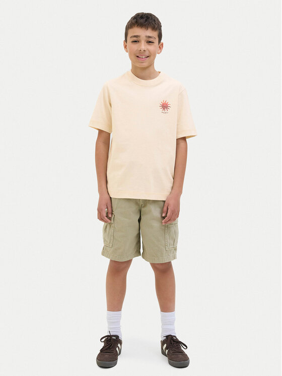 Футболка свободного кроя Canggu 12278649 Jack&Jones Junior, бежевый — фото 2