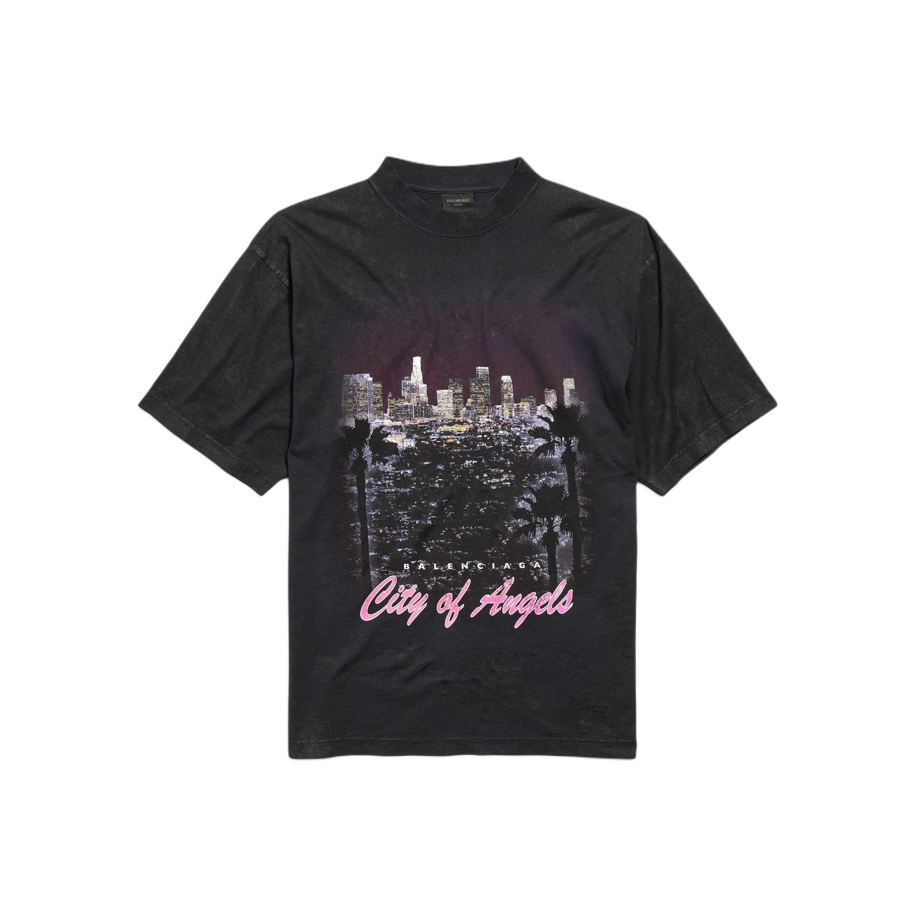 

Футболка City Of Angels с эффектом потертости Balenciaga, черный