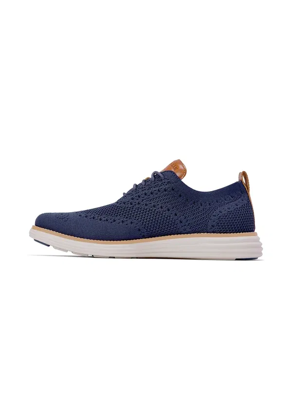 Кроссовки Grand Remastered Stitchlite Ox Casual Lace Ups Cole Haan, морской синий/британский коричневый с серебристой подкладкой