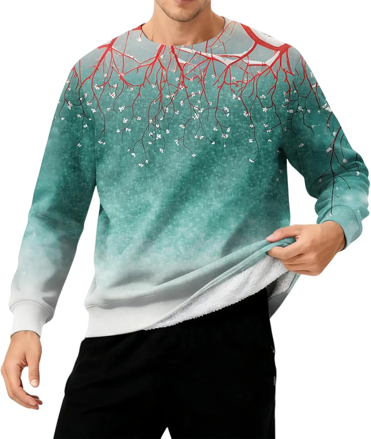 

Мужской рождественский свитшот Plus Size с забавным принтом FQZWONG