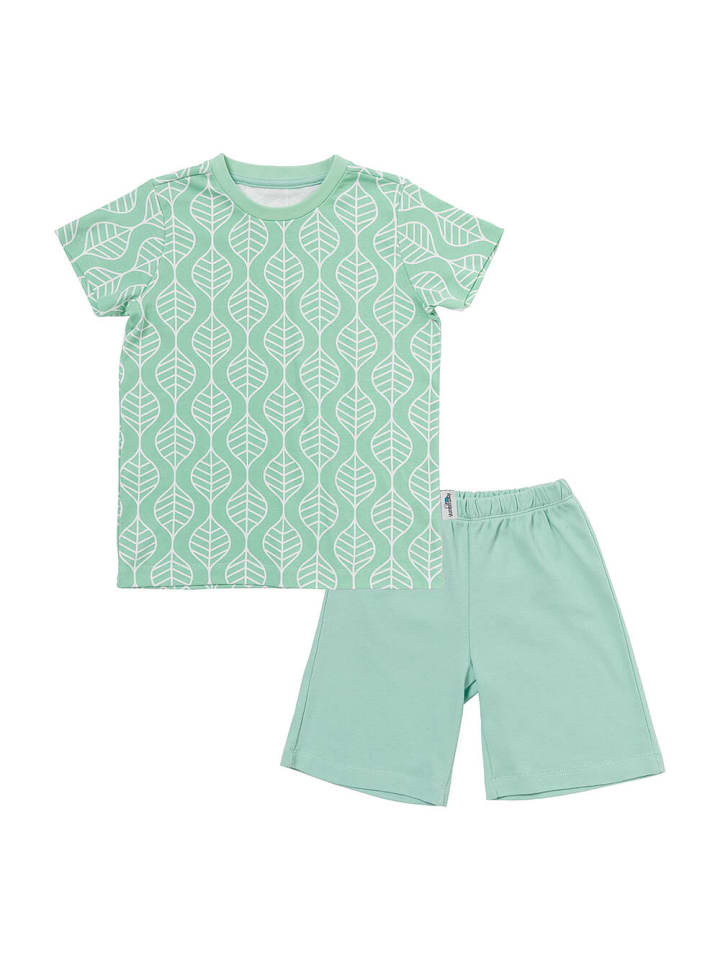 

Детские шорты из органического хлопка светло-зеленого цвета. Schlummersack