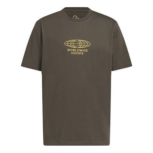 

Футболка adidas Worldwide Hoops Globe Basketball Printed T-Shirt 'Shadow Olive' IC1874, оливково-зеленый