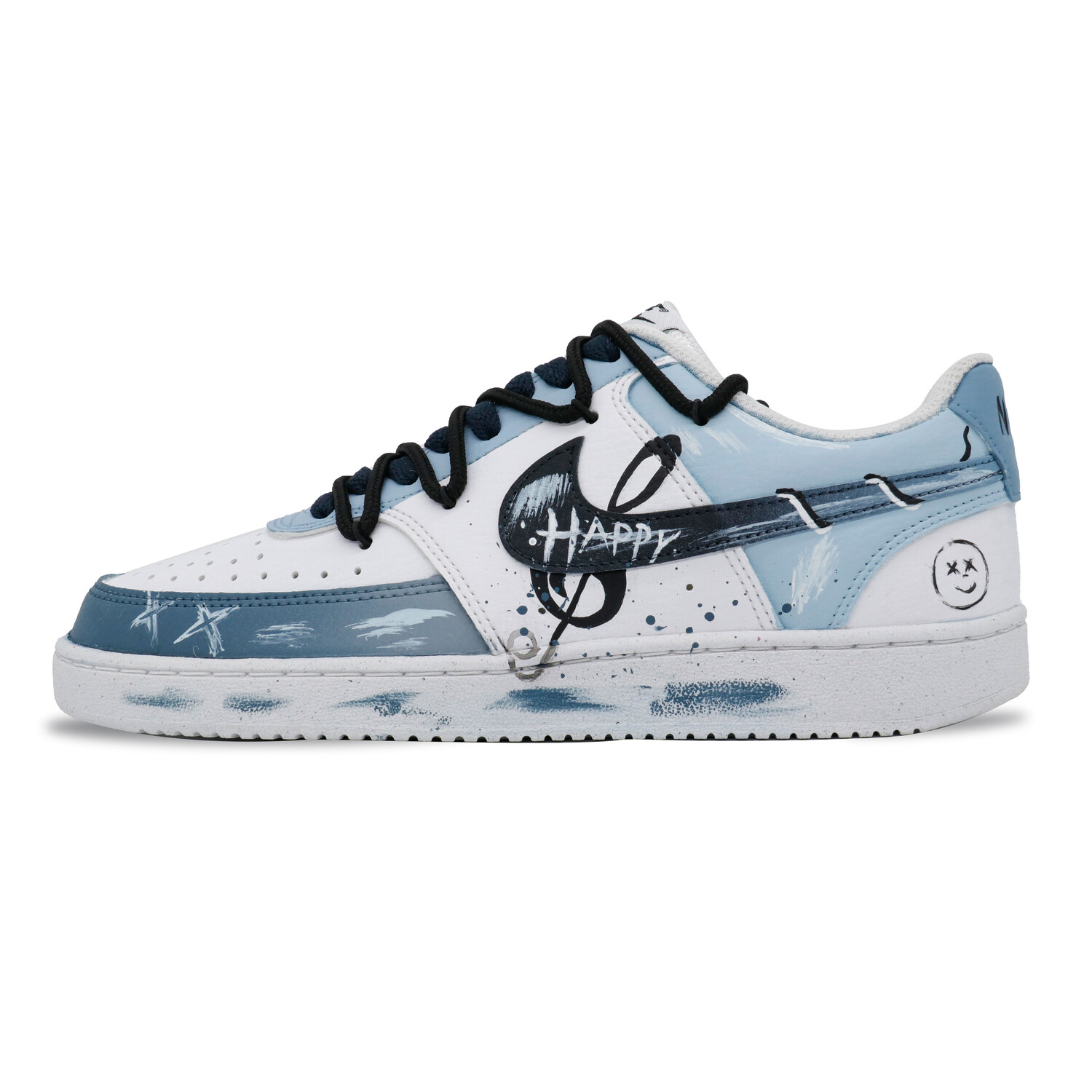 

Кроссовки Nike Court Vision 1 Skateboarding Shoes Men Low-top Gray, синий
