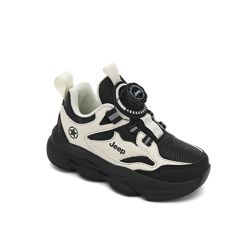 Jeep Кроссовки для бега Running Collection Slip Resistant, легкие, с амортизацией, низкие, баскетбольные, черно-белые, детские — фото 3