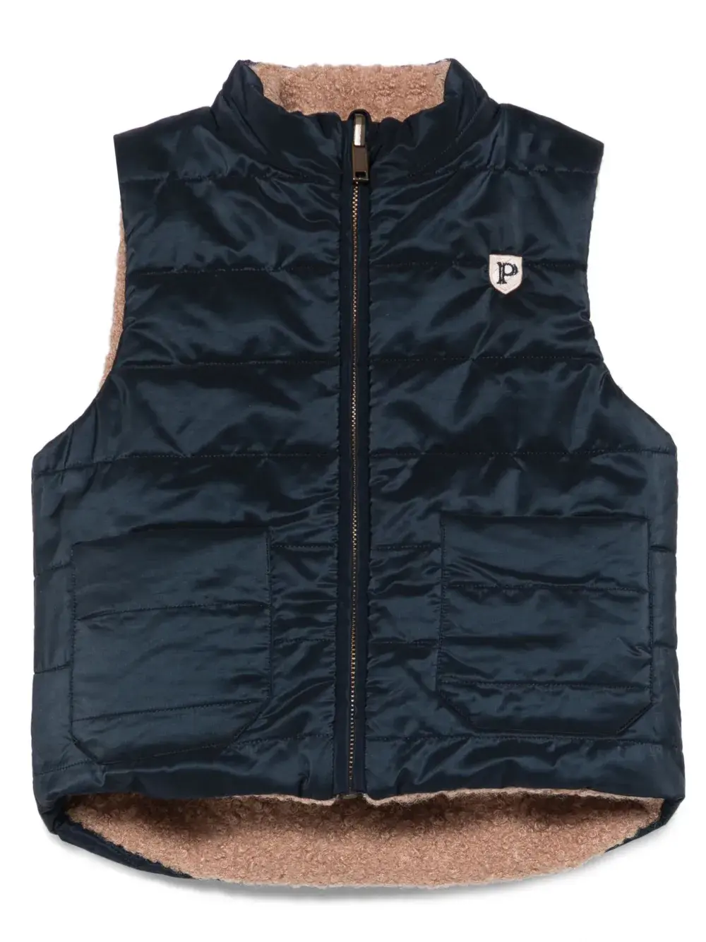 

Стеганый жилет на молнии Patachou, синий