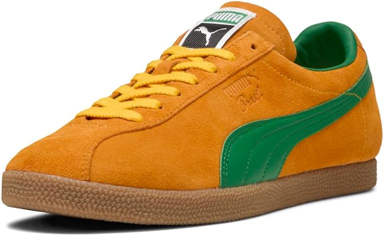 Мужские кроссовки PUMA Brasil на шнуровке для повседневной носки - оранжевые — фото 2