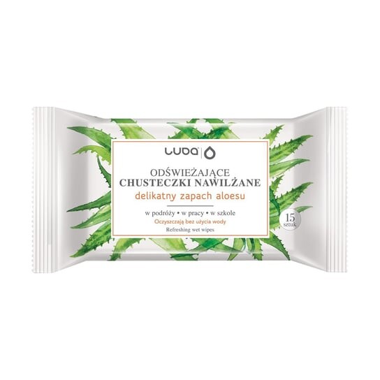 

Салфетки увлажняющие освежающие LUBA Aloes, 15 шт.