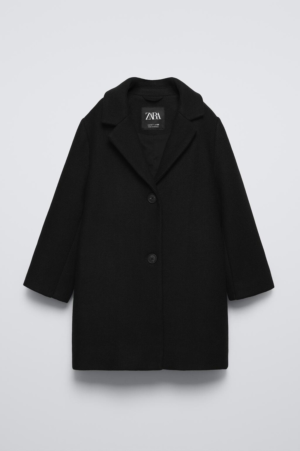 

Пальто из шерсти ZARA, черный