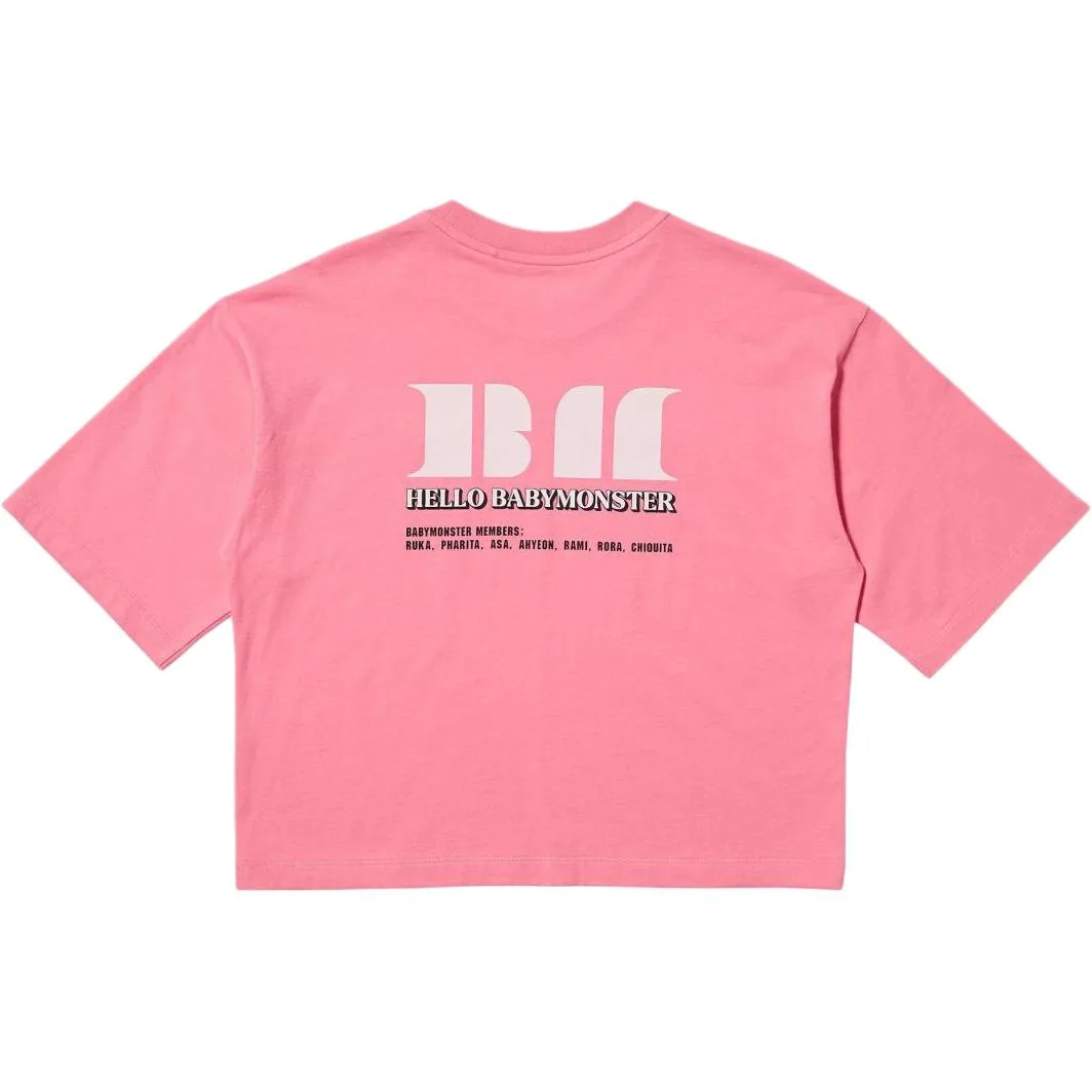 Футболка BABYMONSTER Set in Sleeve женская UNIQLO, розовый — фото 3