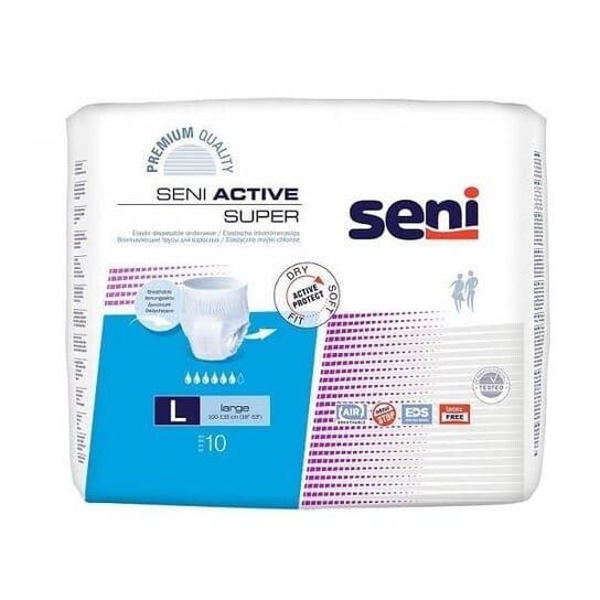 

Эластичные впитывающие трусики, большие 100-135 см, 10 шт. Seni Activ Super, TZMO