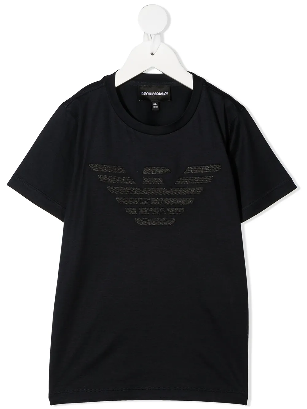 

Футболка с короткими рукавами и логотипом Emporio Armani Kids, синий