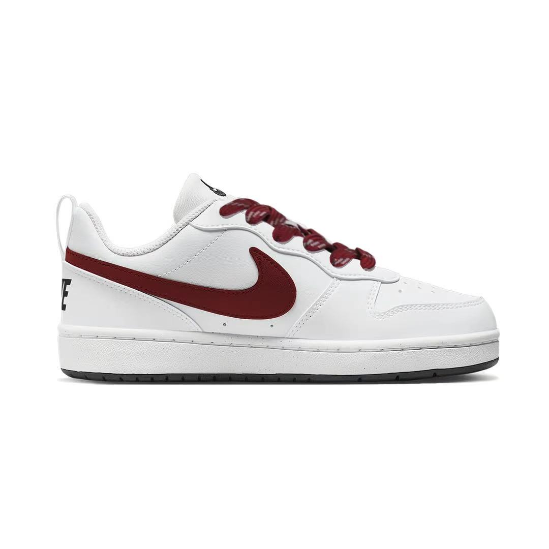 Court Borough Burgundy Kitten Low top скейтборд обувь детские Nike, белый — фото 3