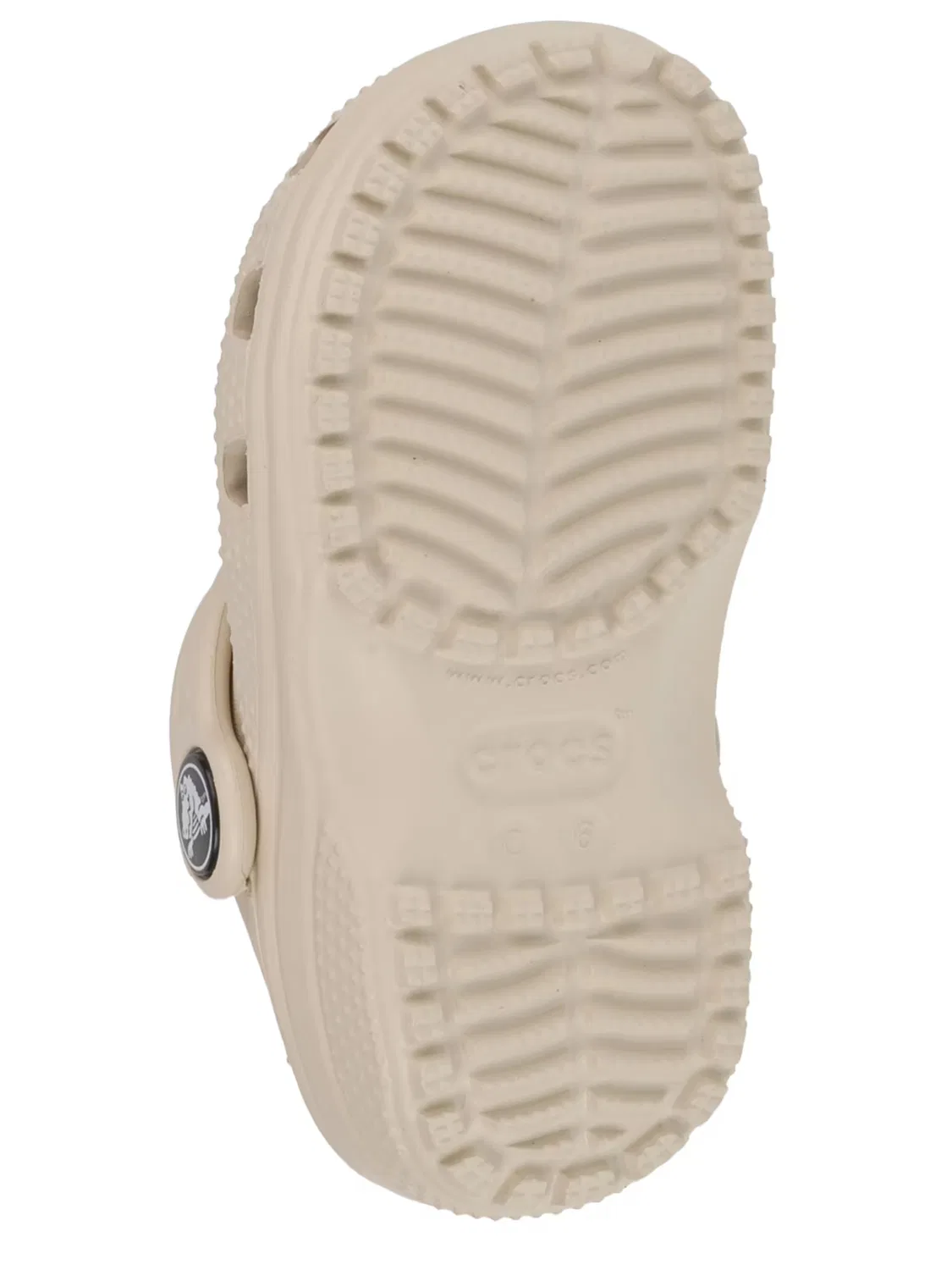 Сандалии Crocs Classic Clog Kids T светло-бежевого цвета — фото 3
