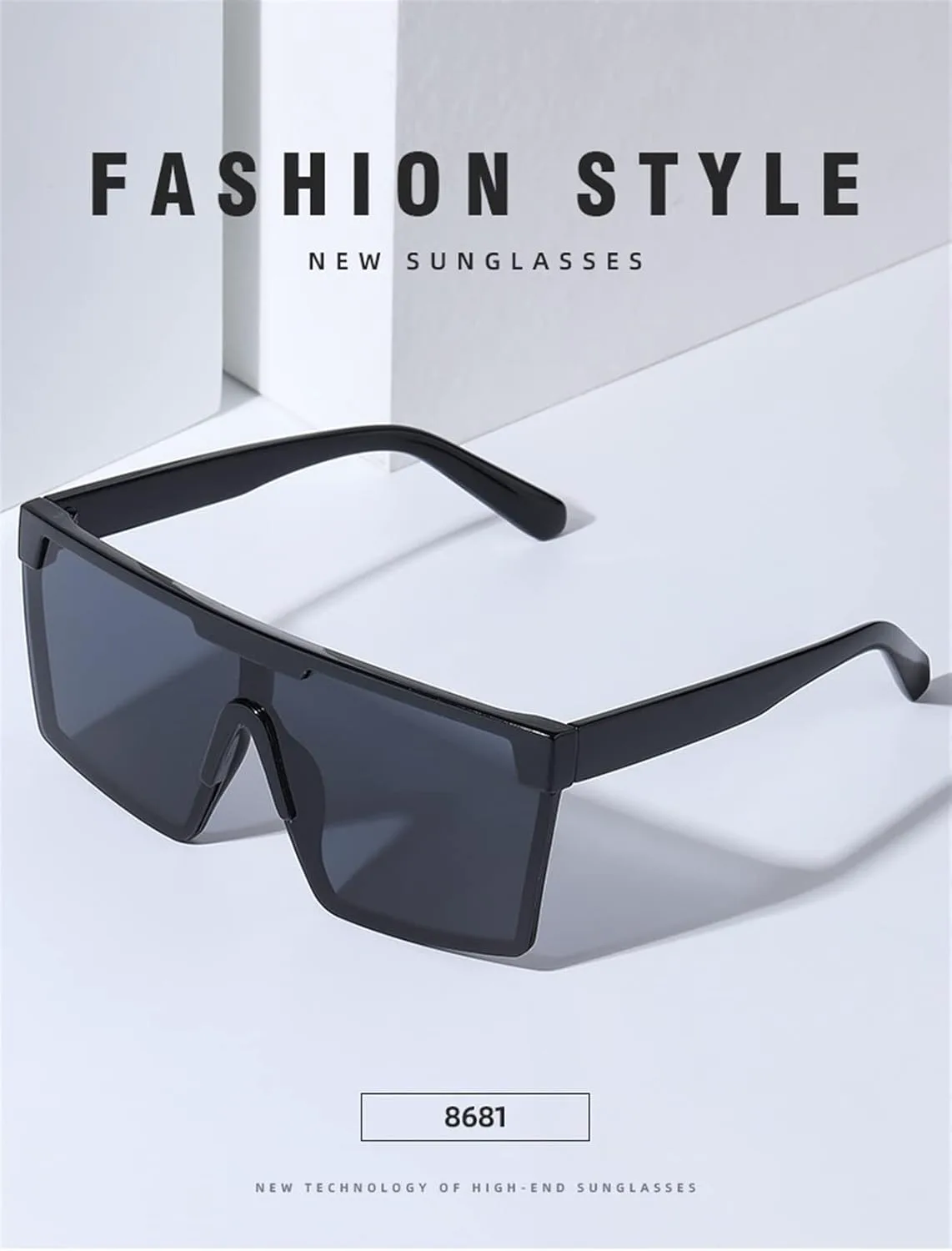 

Солнцезащитные очки в квадратной оправе большого размера 2026 года в уличном стиле для мужчин и женщин, декоративные очки для активного отдыха и праздников MTZJH, C