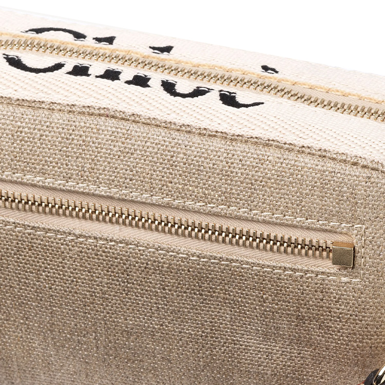 Chloe Woody Linen Canvas Bag Fanny Pack Women's Tan Chloé, basic set (bag+dust bag) — фото 4