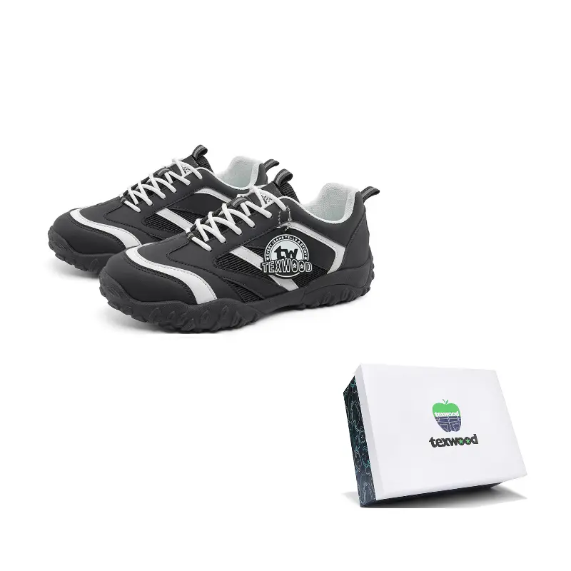 

TEXWOOD Мужские повседневные кроссовки с защитой от ударов и поддержкой стопы черные, цвет Black