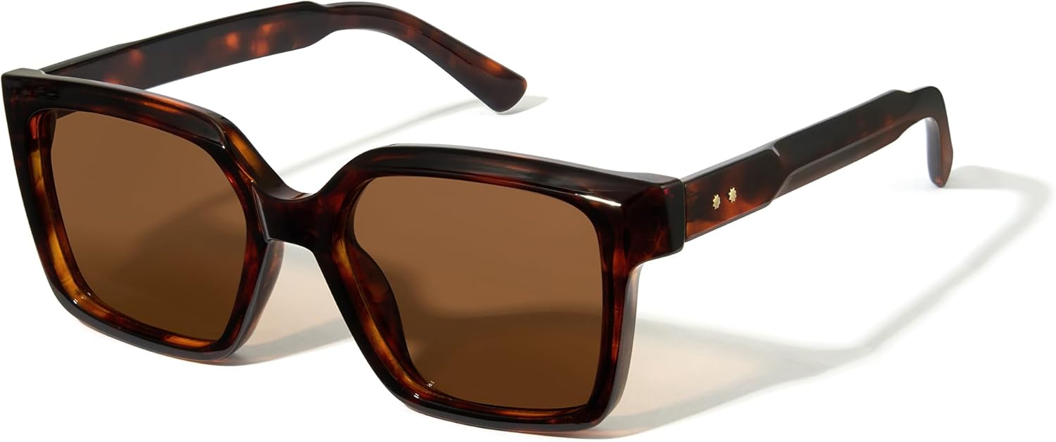 

Солнцезащитные очки Cyxus Square Fashion для женщин и мужчин, крупная массивная оправа, стиль уличной моды Y2K, для повседневной носки и активного отдыха, модель 1356, 00-turquoise/ Brown-1356