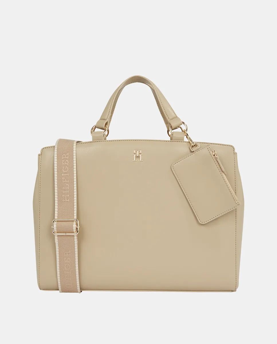 

Сумка-сэтчел Hilfiger монотип Tommy Hilfiger, цвет Beige