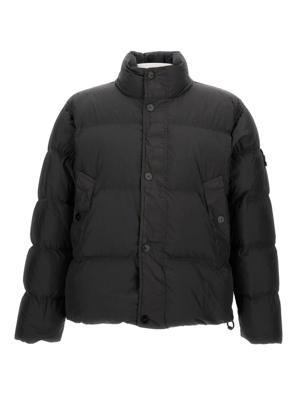 

Пуховик с высоким воротником Stone Island, черный