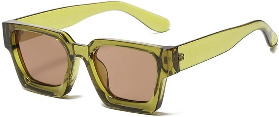 

Популярные модные квадратные солнцезащитные очки конфетных цветов для женщин в стиле ретро-панк, сине-зеленые оттенки, защита от ультрафиолета UV400, модные солнцезащитные очки для мужчин LXLHWN, Green Tea