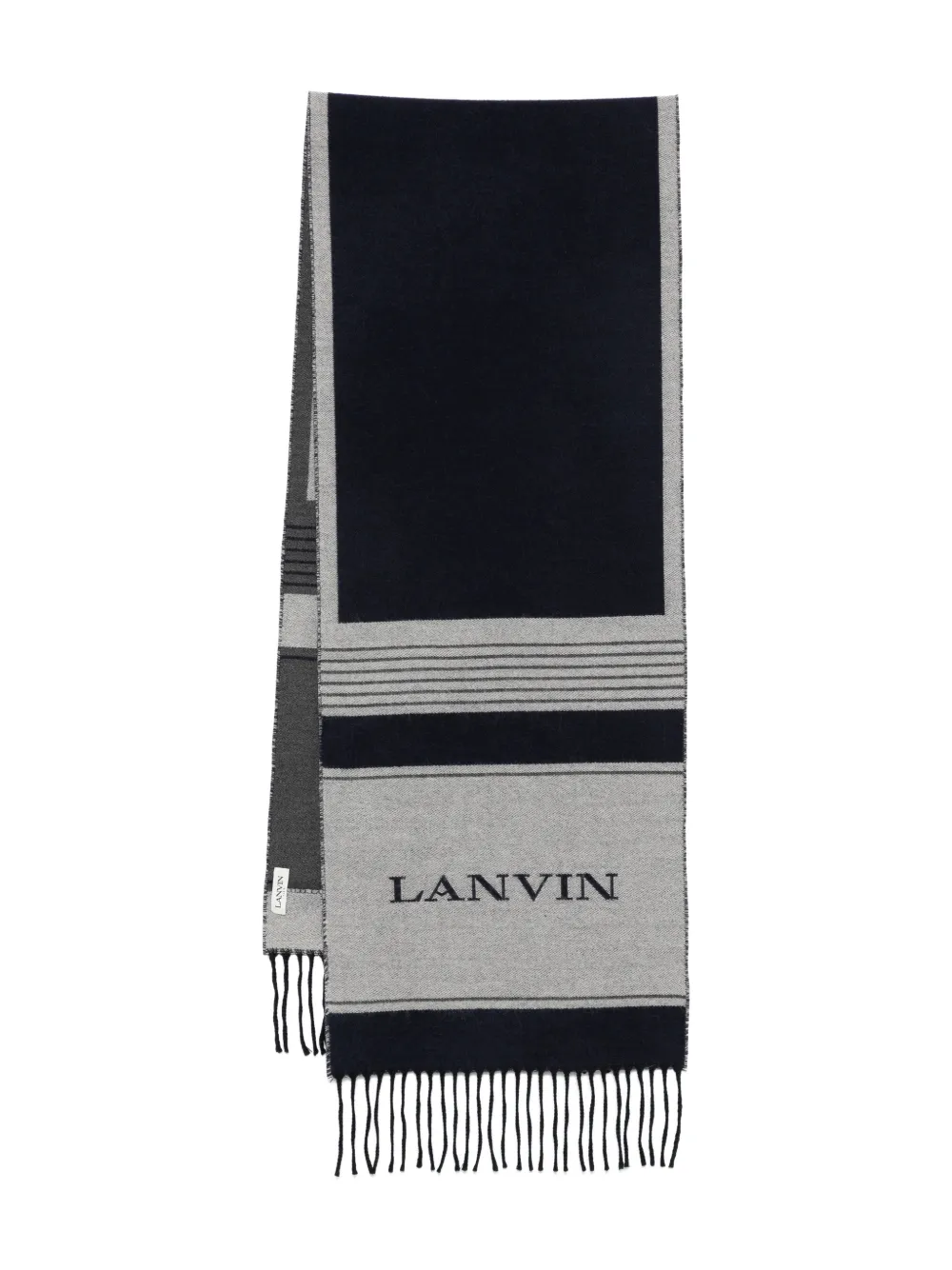 

Шелковый шарф Lanvin, синий
