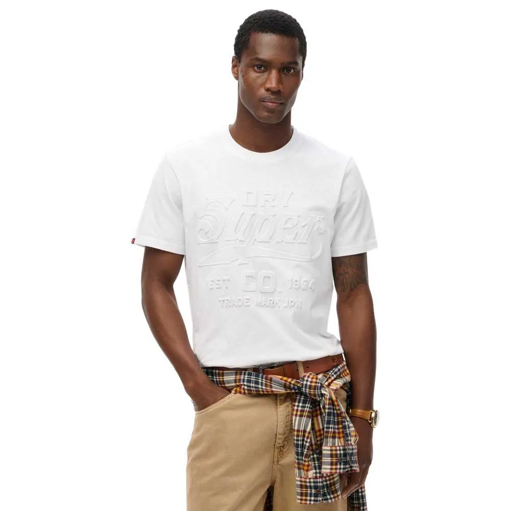 

Футболка с коротким рукавом Superdry Workwear Embossed Relaxed, белый