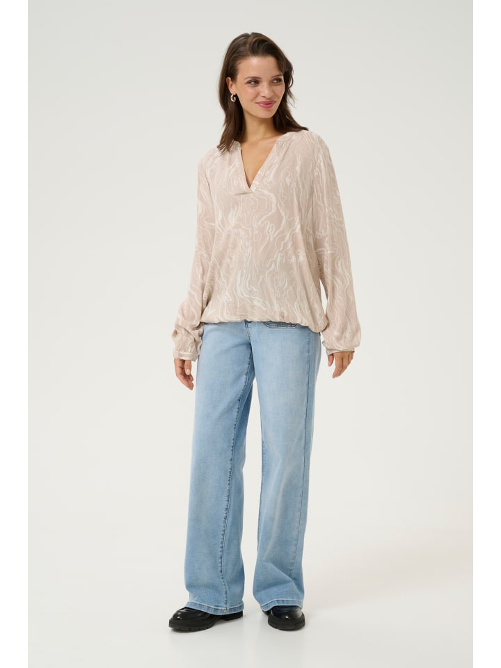 

Блузка Kaffe, цвет feather gray,chalk print