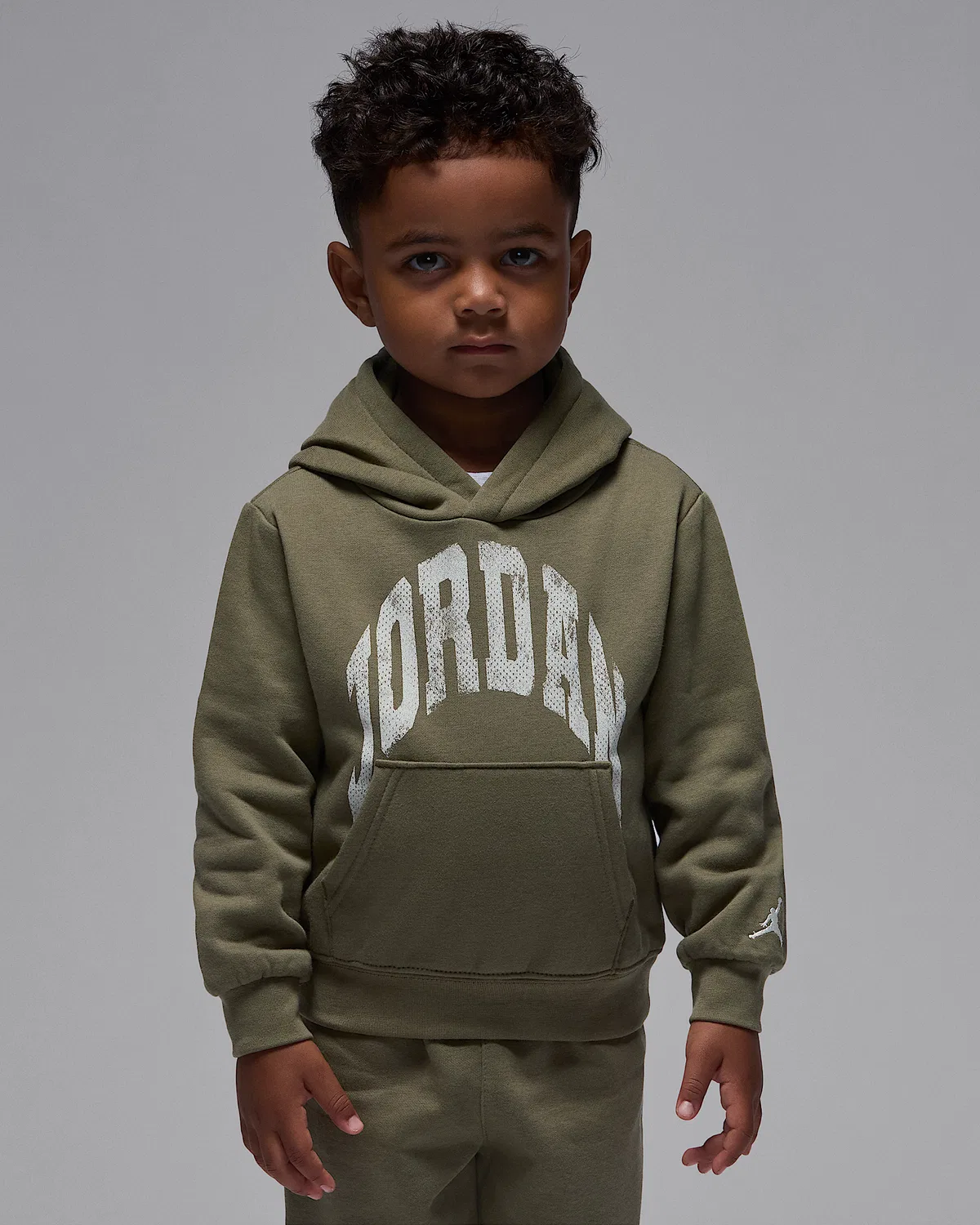 Детский комплект из флисовой толстовки и штанов Jordan MVP, Medium Olive — фото 3